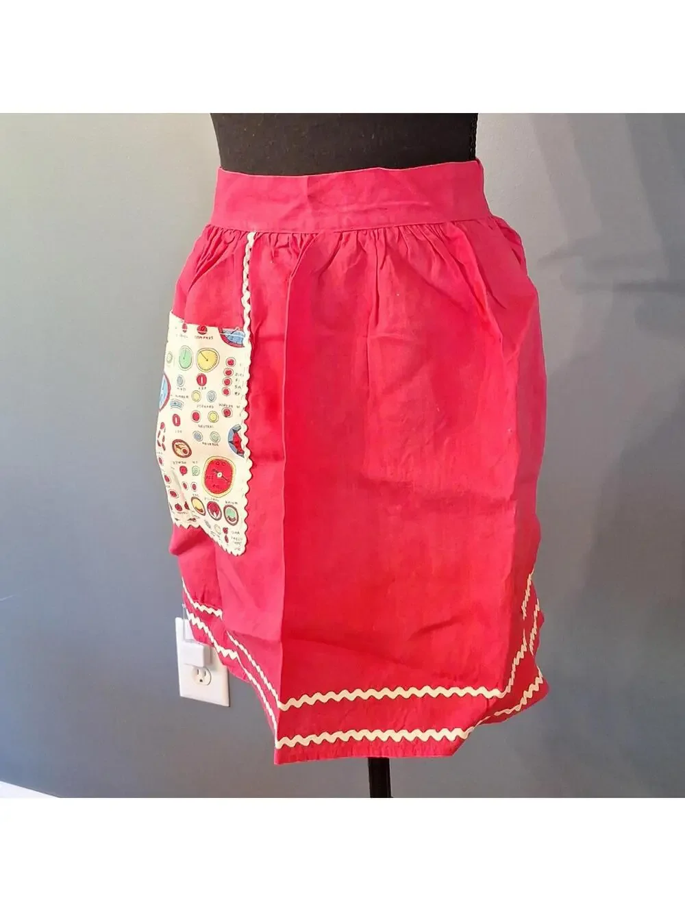 Vintage Handmade Red Apron